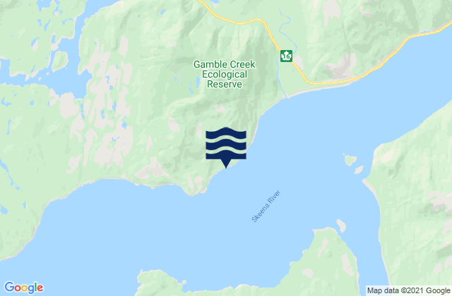 Mappa delle maree di Haysport, Canada