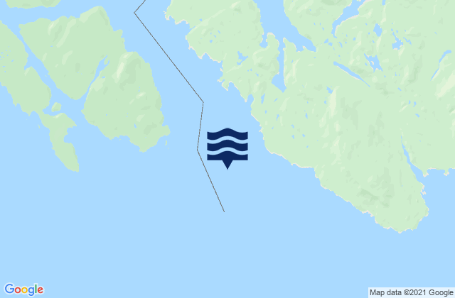 Mappa delle maree di Haystack Island, Canada