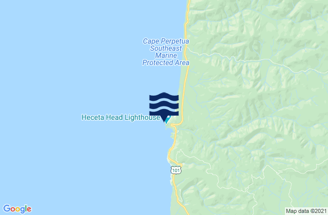 Mappa delle maree di Heceta Head, United States