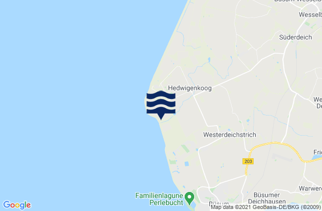 Mappa delle maree di Hedwigenkoog, Germany