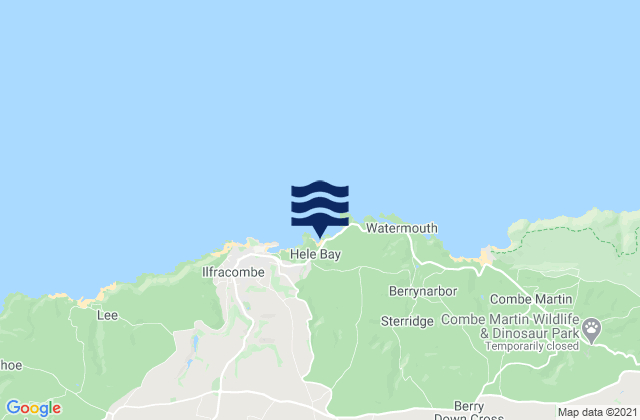 Mappa delle maree di Hele Bay Beach, United Kingdom