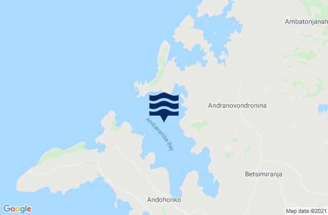Mappa delle maree di Helodranon’ Ambavanibe, Madagascar