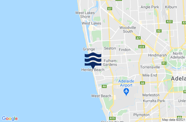 Mappa delle maree di Henley Beach, Australia