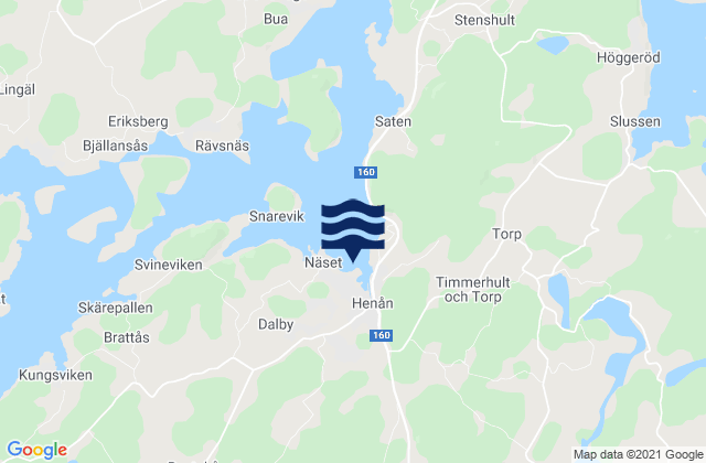 Mappa delle maree di Henån, Sweden