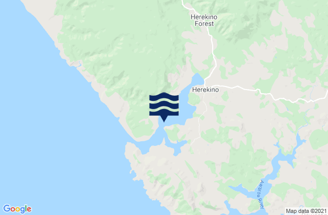 Mappa delle maree di Herekino Harbour, New Zealand