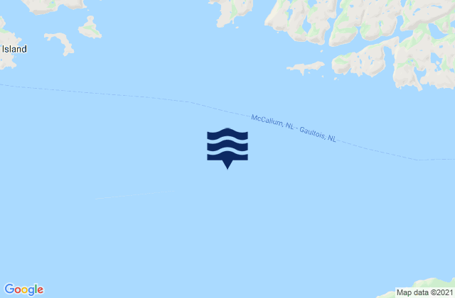 Mappa delle maree di Hermitage Bay, Canada