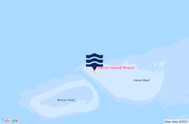 Mappa delle maree di Heron Island, Australia