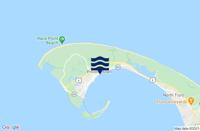 Mappa delle maree di Herring Cove Cape Cod National Seashore Provincetown, United States