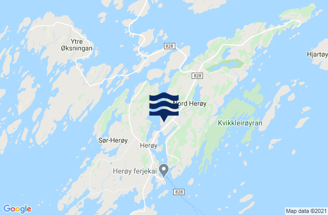 Mappa delle maree di Herøy, Norway