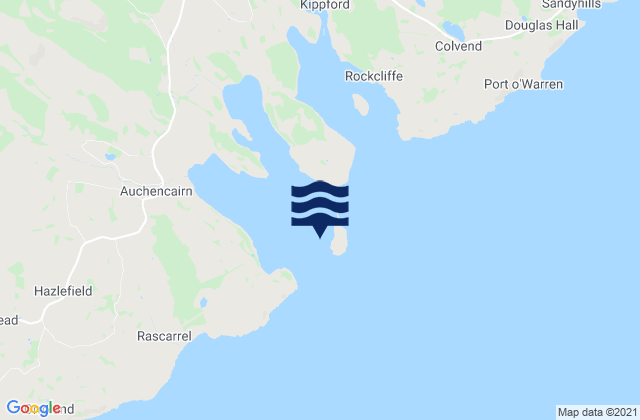 Mappa delle maree di Hestan Island, United Kingdom