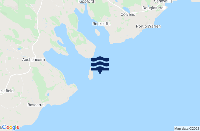 Mappa delle maree di Hestan Islet, United Kingdom