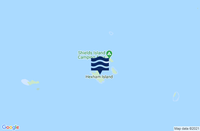 Mappa delle maree di Hexham Island, Australia