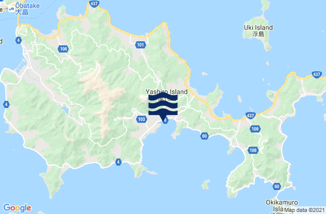 Mappa delle maree di Higasi-Agenosyo, Japan