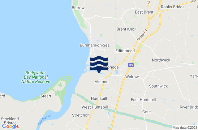 Mappa delle maree di Highbridge, United Kingdom