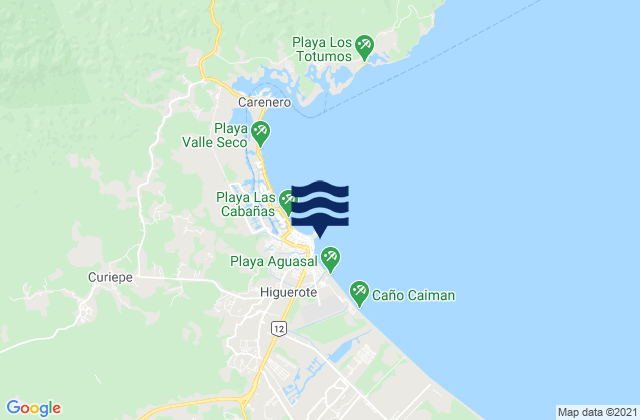 Mappa delle maree di Higuerote, Venezuela