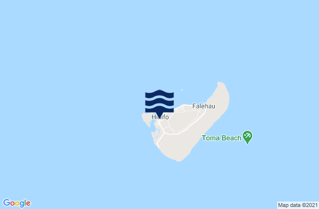 Mappa delle maree di Hihifo, Tonga