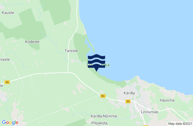 Mappa delle maree di Hiiumaa, Estonia