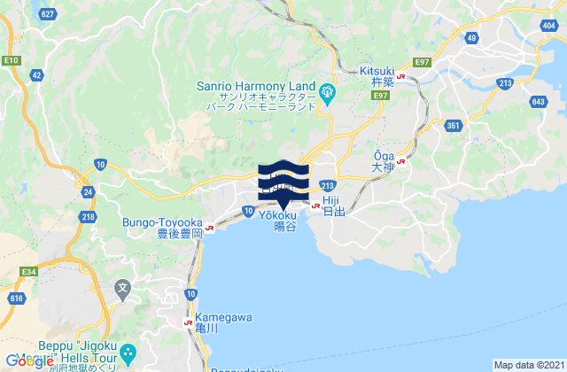 Mappa delle maree di Hiji, Japan