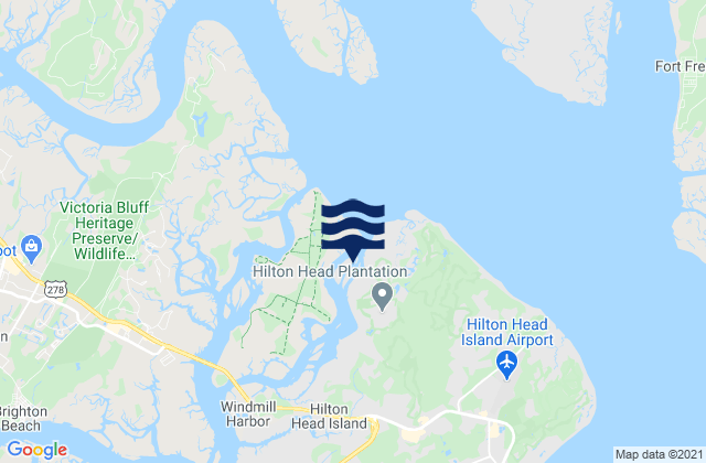 Mappa delle maree di Hilton Head, United States