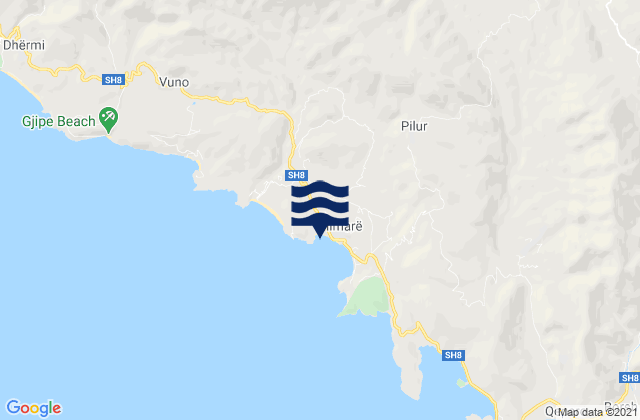 Mappa delle maree di Himarë, Albania