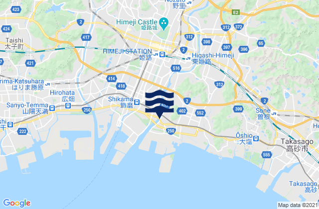 Mappa delle maree di Himeji, Japan