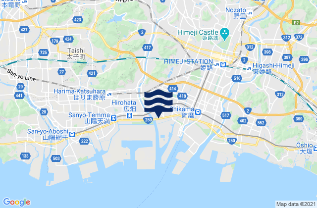 Mappa delle maree di Himeji Shi, Japan