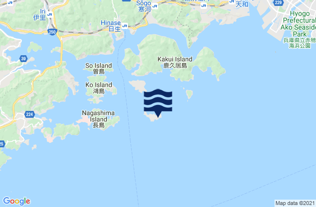 Mappa delle maree di Hinasecho Otabu, Japan