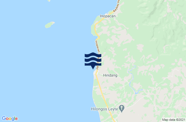 Mappa delle maree di Hindang, Philippines