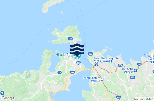 Mappa delle maree di Hirado, Japan