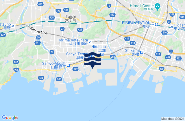 Mappa delle maree di Hirohata, Japan