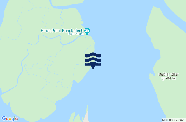 Mappa delle maree di Hiron Point, Bangladesh