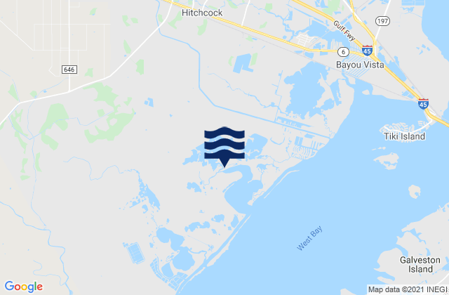 Mappa delle maree di Hitchcock, United States
