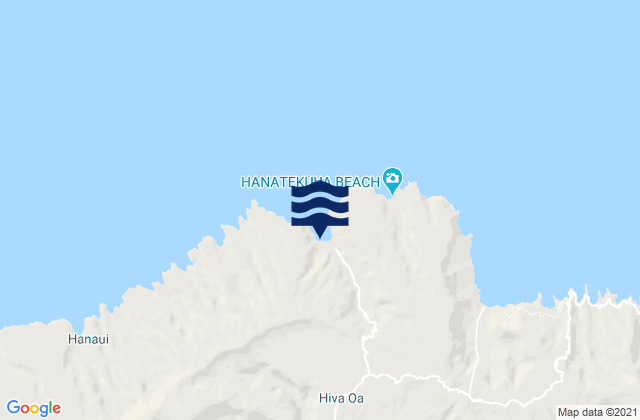 Mappa delle maree di Hiva-Oa, French Polynesia