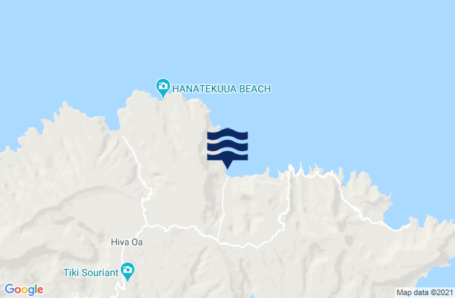 Mappa delle maree di Hiva Oa, French Polynesia