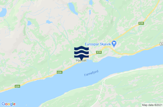 Mappa delle maree di Hjelset, Norway