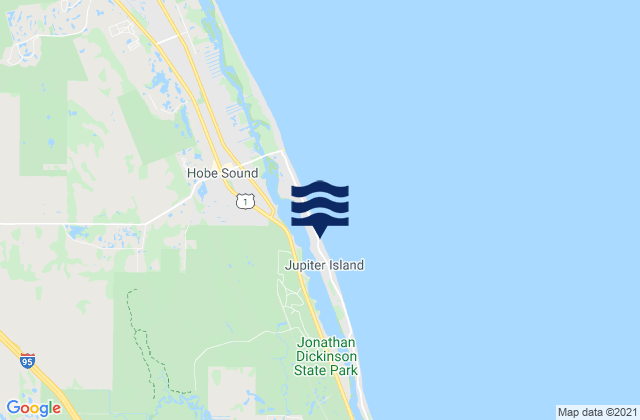 Mappa delle maree di Hobe Sound (Jupiter Island), United States