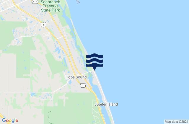 Mappa delle maree di Hobe Sound Beach, United States
