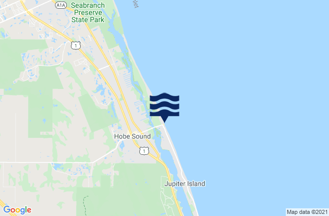 Mappa delle maree di Hobe Sound Bridge, United States