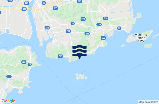Mappa delle maree di Hoden, Japan