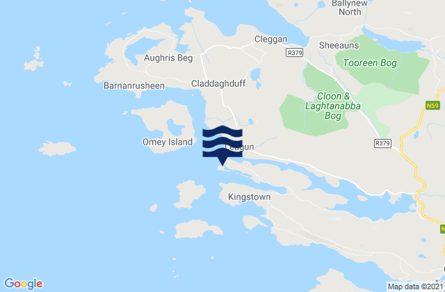 Mappa delle maree di Hog Island, Ireland