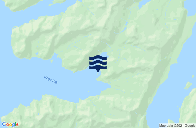 Mappa delle maree di Hogg Bay Port Bainbridge, United States