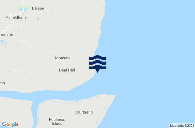Mappa delle maree di Holliwell Point, United Kingdom