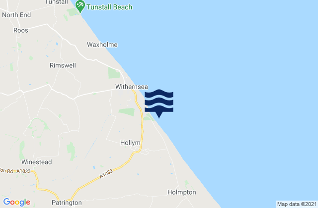 Mappa delle maree di Hollym, United Kingdom