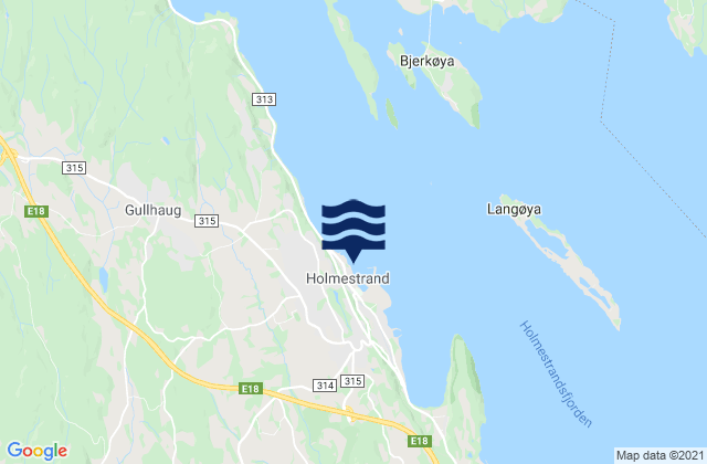 Mappa delle maree di Holmestrand, Norway