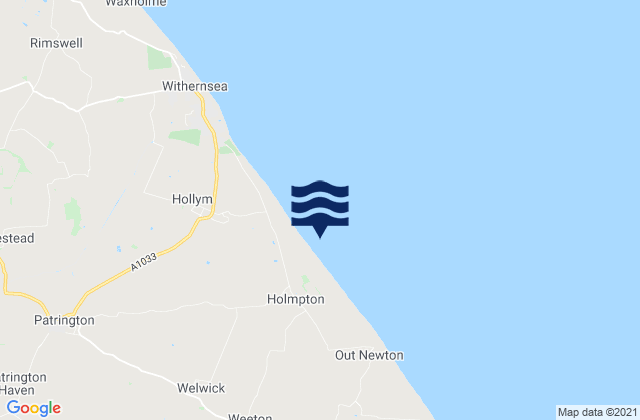Mappa delle maree di Holmpton, United Kingdom