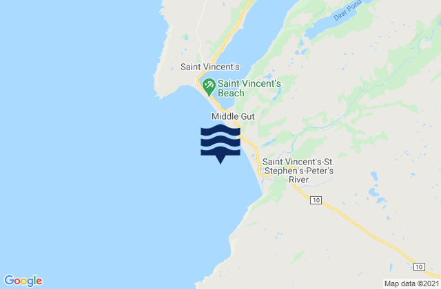 Mappa delle maree di Holyrood Bay, Canada