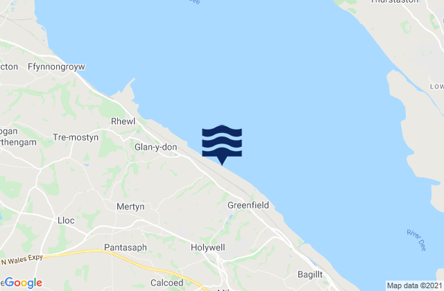 Mappa delle maree di Holywell, United Kingdom