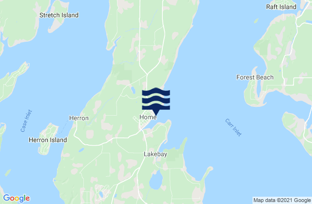 Mappa delle maree di Home Von Geldern Cove Carr Inlet, United States