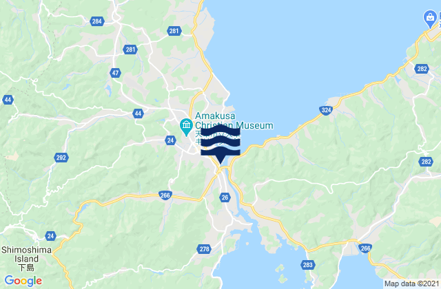 Mappa delle maree di Hondo, Japan