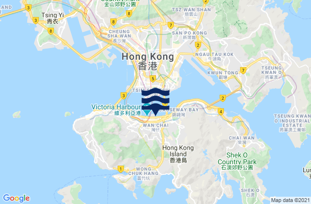 Mappa delle maree di Hong Kong, Hong Kong